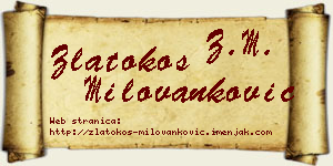 Zlatokos Milovanković vizit kartica